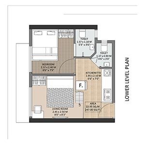 aarambh malad 1 bhk property 2D layout